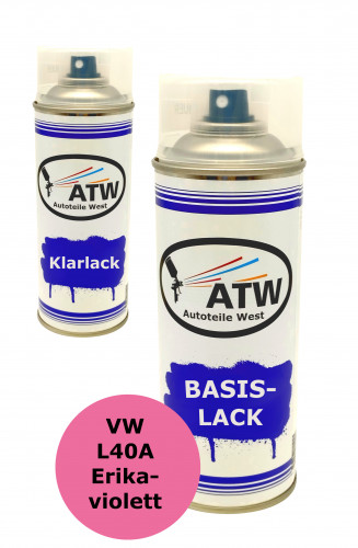 Autolack für VW L40A Erikaviolett +400ml Klarlack Set